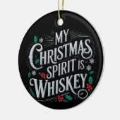 Kerst Drink Whiskey Lovers Drinker Gezegde Keramisch Ornament (Links)