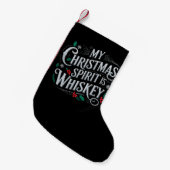 Kerst Drink Whiskey Lovers Drinker Gezegde Kleine Kerstsok (Voorkant (Hangend))