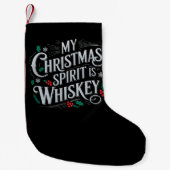 Kerst Drink Whiskey Lovers Drinker Gezegde Kleine Kerstsok (Voorkant)