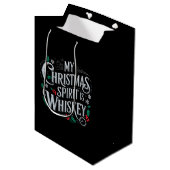 Kerst Drink Whiskey Lovers Drinker Gezegde Medium Cadeauzakje (Voorkant Gekanteld)