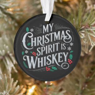 Kerst Drink Whiskey Lovers Drinker Gezegde Ornament