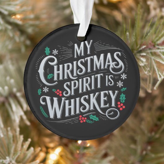 Kerst Drink Whiskey Lovers Drinker Gezegde Ornament (Boom)