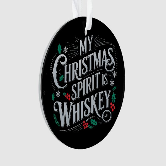 Kerst Drink Whiskey Lovers Drinker Gezegde Ornament (voorkant)