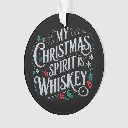 Kerst Drink Whiskey Lovers Drinker Gezegde Ornament (voorkant)