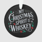 Kerst Drink Whiskey Lovers Drinker Gezegde Ornament (voorkant)
