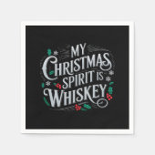 Kerst Drink Whiskey Lovers Drinker Gezegde Servet (Voorkant)