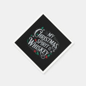 Kerst Drink Whiskey Lovers Drinker Gezegde Servet (Hoek)