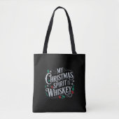 Kerst Drink Whiskey Lovers Drinker Gezegde Tote Bag (Voorkant)