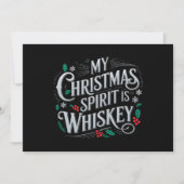 Kerst Drinken Whiskey Liefhebbers Drinker Zeggen  Feestdagenkaart (Voorkant)