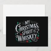 Kerst Drinken Whiskey Liefhebbers Drinker Zeggen  Feestdagenkaart (Voorkant / Achterkant)