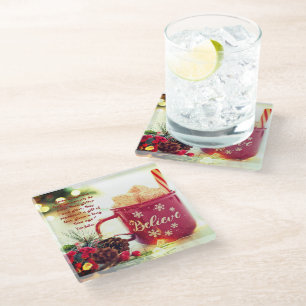Kerst Drinkglas Onderzetter Spreuk