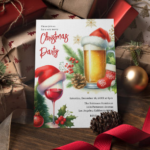 Kerst Drinkjes Kerstfeest Kaart