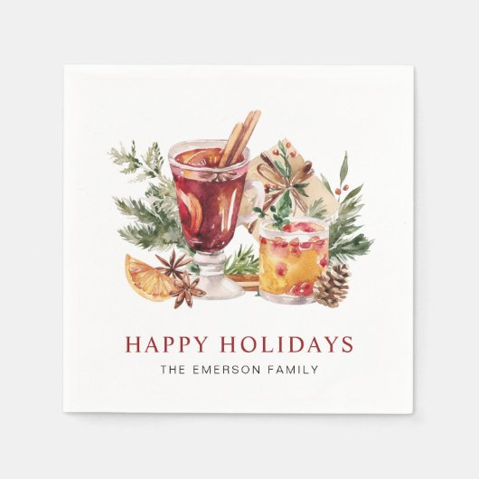 Kerst Drinkservet Cocktail Servet (Voorkant)