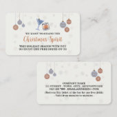 Kerst Drinkticket "Kerstgeest" Informatiekaartje (Voorkant / Achterkant)