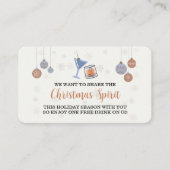 Kerst Drinkticket "Kerstgeest" Informatiekaartje (Voorkant)