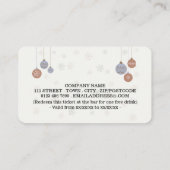 Kerst Drinkticket "Kerstgeest" Informatiekaartje (Achterkant)