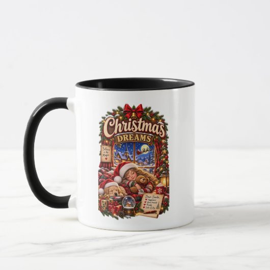 Kerst Dromen – Koude Kerst Ochtend Koffie Mok (Links)