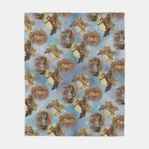 Kerst Droomvanger Westerse Paarden Patronen Fleece Deken