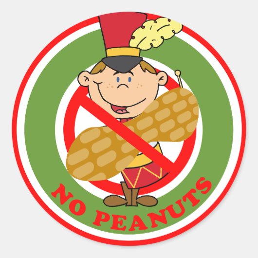 Kerst Drumboy Geen Pinda Stickers (Voorkant)