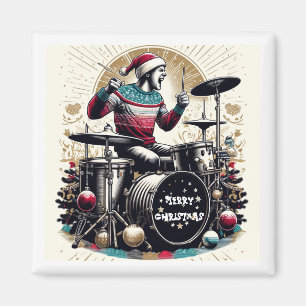 Kerst Drummer Koelkast Magnet