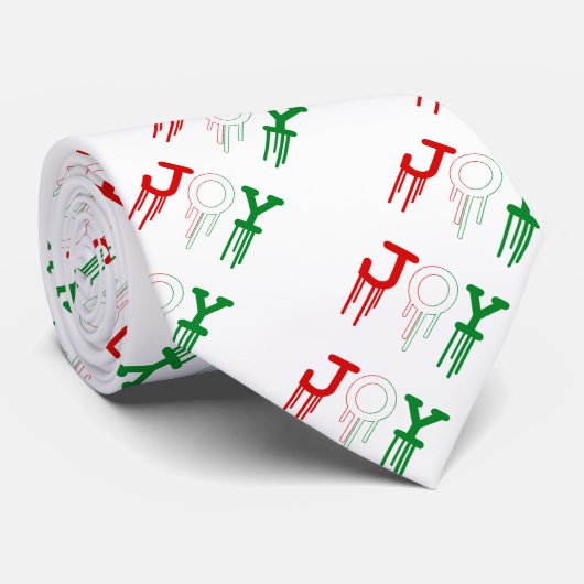 Kerst druppelende kleuren vreugde stropdas (Opgerold)