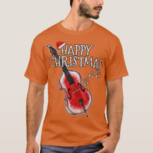 Kerst Dubbele Bassist Musicus Xmas 2022 T-shirt