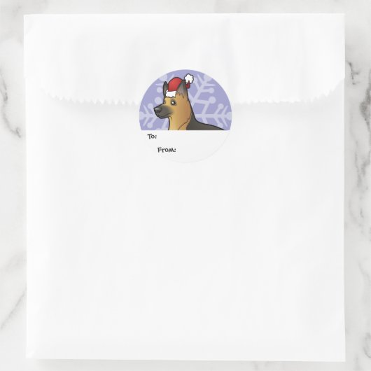 Kerst Duitse Herder Gift Labels (Tas)