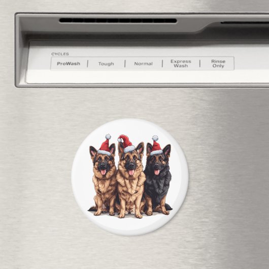 Kerst Duitse Herder Kersthonden Magneet (Insitu (Vaatwasser))