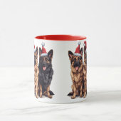 Kerst Duitse Herder Kersthonden Mok (Midden)