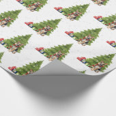 Kerst Duitse Herder met geschenken Cadeaupapier (Hoek)