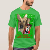 Kerst Duitse Herder & Speelgoed Rendier Unisex T-shirt (Voorkant)