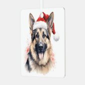 Kerst Duitse Herder vakantie ornament (Voorkant links)