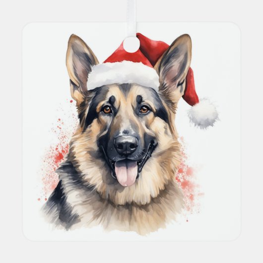 Kerst Duitse Herder vakantie ornament (Voorkant)