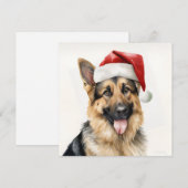 kerst Duitse herder vakantie wenskaart Feestdagenkaart (Voorkant / Achterkant)
