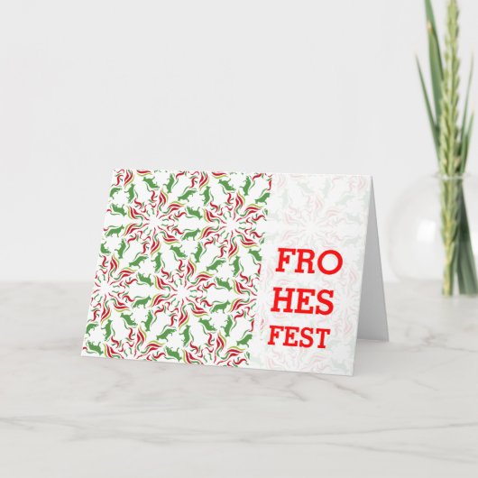 Kerst Duitse Herdershond Feestdagen Kaart (Voorkant)