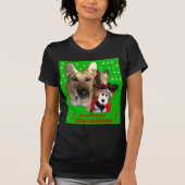 Kerst Duitse Herdershond & Rendieren Vrouwen T-shirt (Voorkant)