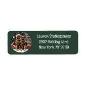 Kerst Duitse herdershonden Etiket (Voorkant)