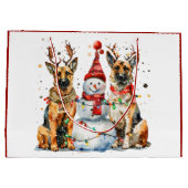 Kerst Duitse herdershonden Groot Cadeauzakje (Achterkant)