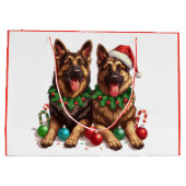 Kerst Duitse herdershonden Groot Cadeauzakje (Achterkant)