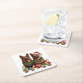 Kerst Duitse herdershonden Kartonnen Onderzetters (Insitu)