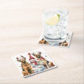 Kerst Duitse herdershonden Kartonnen Onderzetters (Insitu)