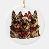 Kerst Duitse herdershonden Keramisch Ornament (Achterkant)