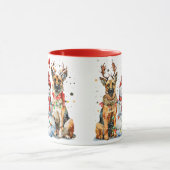 Kerst Duitse herdershonden Mok (Midden)