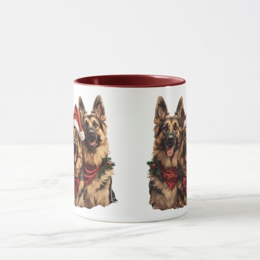 Kerst Duitse herdershonden Mok (Midden)