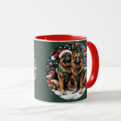 Kerst Duitse herdershonden Mok (Voorkant rechts)