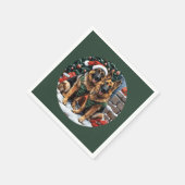 Kerst Duitse herdershonden Servet (Hoek)