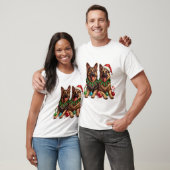 Kerst Duitse herdershonden T-shirt (Unisex)