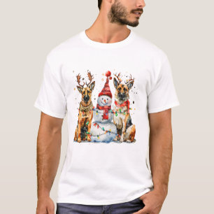 Kerst Duitse herdershonden T-shirt