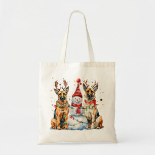 Kerst Duitse herdershonden Tote Bag