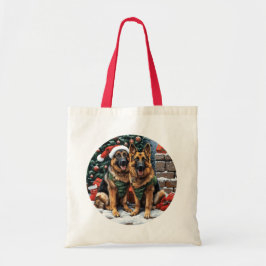 Kerst Duitse herdershonden Tote Bag
